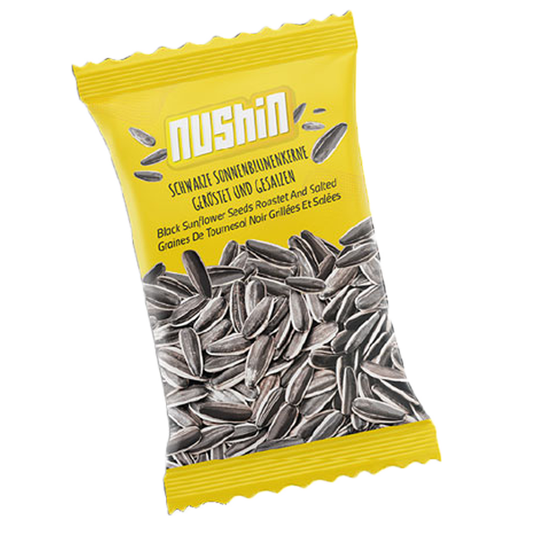 Schwarze Sonnenblumenkerne geröstet und gesalzen